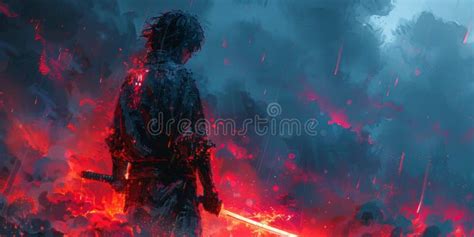 Blazing through Darkness: The Saber of Red—A Symbol of Strength and Leadership