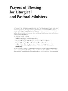 Blessing for Liturgical Ministers - Liturgy Office Ebook Epub