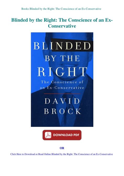 Blinded by the Right The Conscience of an Ex-Conservative Epub