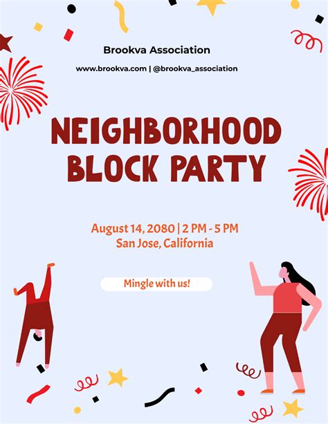 Block Party Flyer Template Free