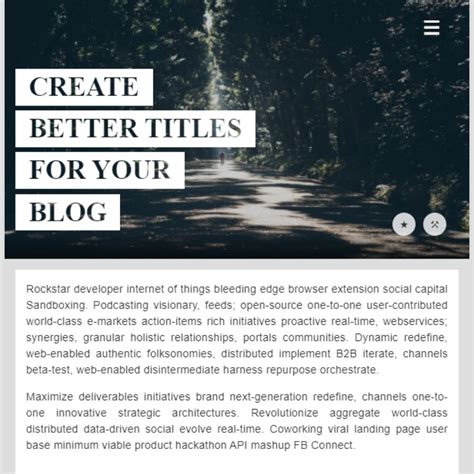 Blog Post Layout Template