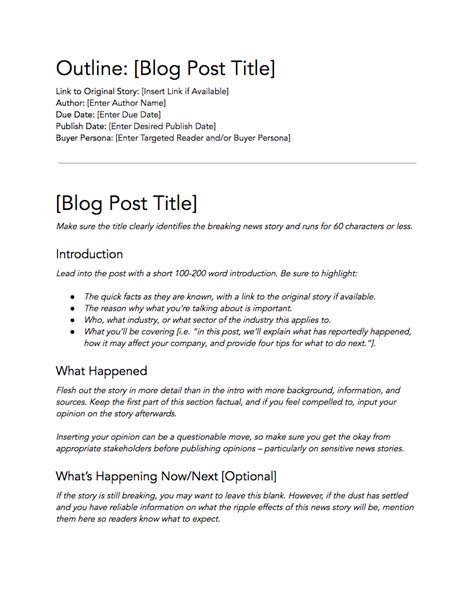 Blog Post Templates Free