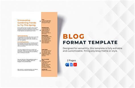 Blog Template For Word
