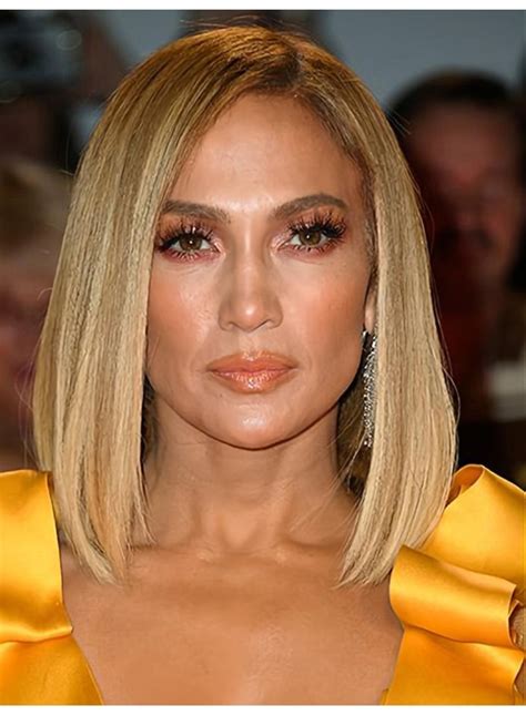 Blonde 12" Straight Bobs Chin Length Jennifer Lopez Wigs