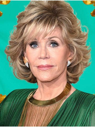 Blonde 12" Wavy Layered Chin Length Jane Fonda Wigs