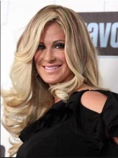 Blonde 20" Layered Wavy Long Synthetic Lace Front Kim Zolciak Wigs