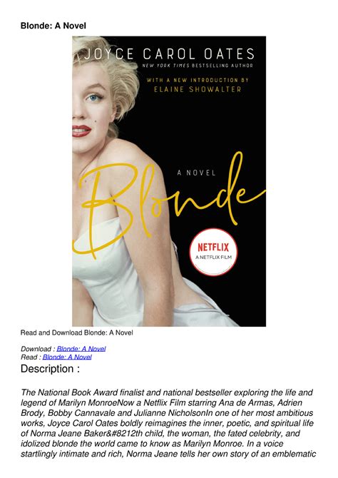 Blonde A Novel Kindle Editon