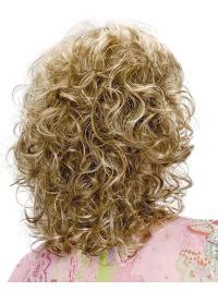 Blonde Beautiful Curly Synthetic Medium Wigs