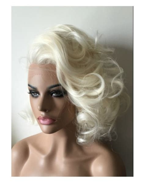 Blonde Designed Curly Synthetic Medium Wigs