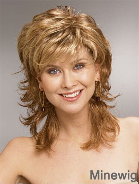 Blonde Medium Wig 10" VS 2025: Synthetic Wavy Layered Wigs