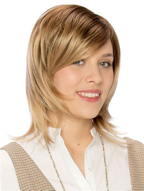 Blonde Monofilament Synthetic Beautiful Medium Wigs