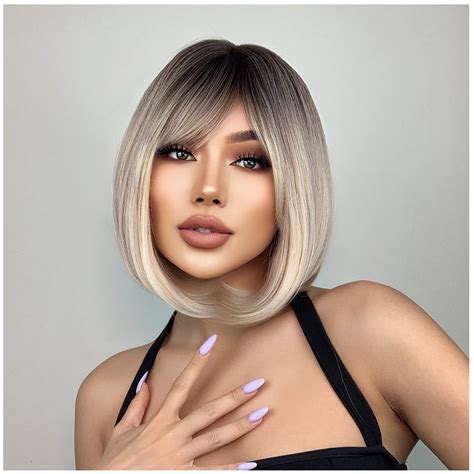 Blonde Straight Synthetic Cool Short Wigs