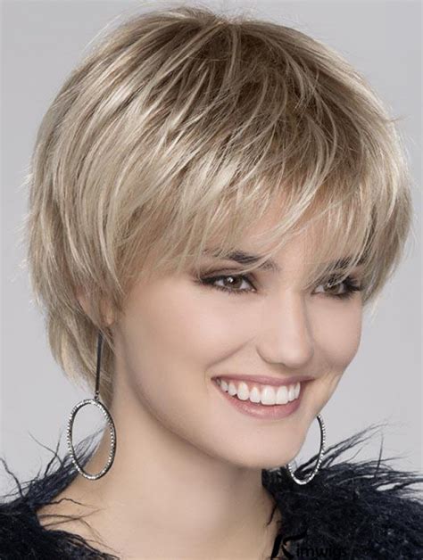 Blonde Wavy Cropped Synthetic Bob Wigs