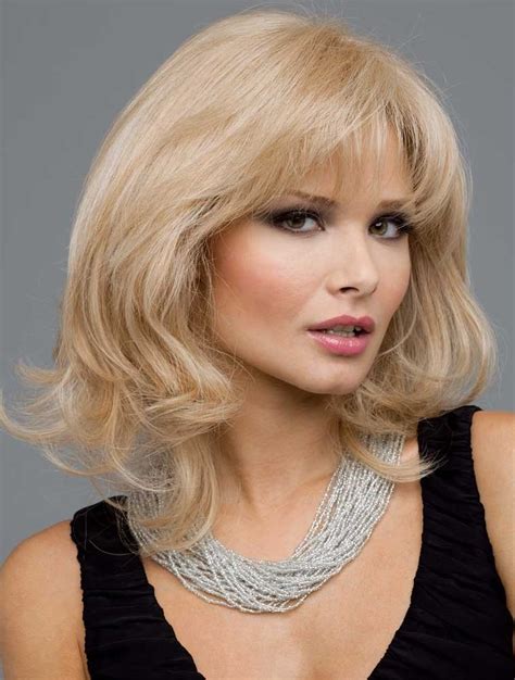 Blonde Wavy Remy Human Hair Refined Wigs For Cancer