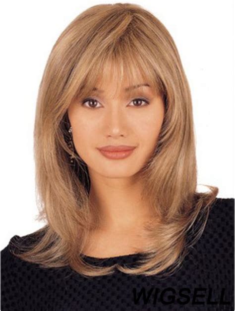 Blonde Wigs For Women Synthetic Lace Front Straight Wigs Shoulder Length Bob Wigs