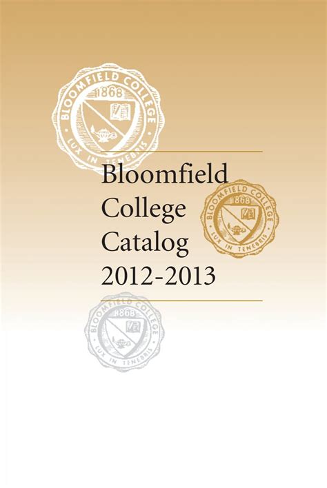 Bloomfield College Course Catalogue Mobile Applications