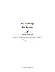 Blue Pelican Algebra 2 Second Semester Answers PDF