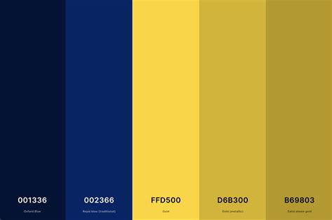 Blue and Gold Color Scheme: