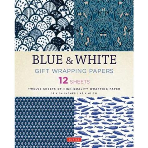 Blue and White Gift Wrapping Papers 12 Sheets of High-Quality 18 x 24 inch Wrapping Paper PDF