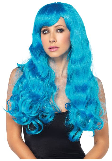 Blue wig: