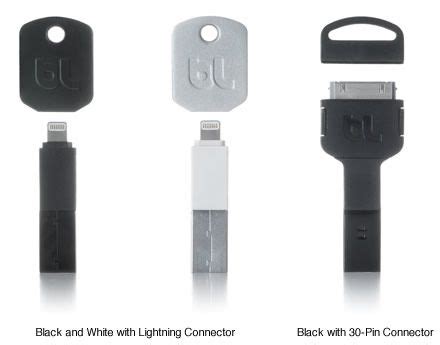 Bluelounge Design Keychain Lightning Charger Reader