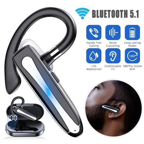 Bluetooth Headphone Cancellation Handsfree Smartphone Reader