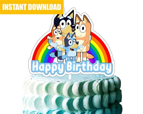 Bluey Cake Toppers Printable