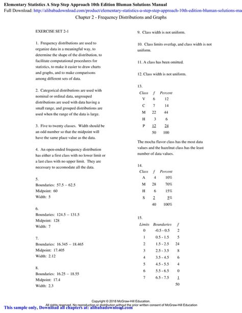 Bluman Elementary Statistics Quiz Answers Doc