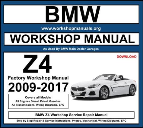 Bmw Z4 E89 Workshop Manual Ebook Epub