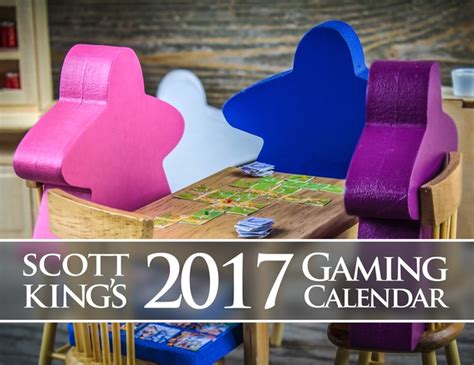 Board Games Calendar 2017 16 Month Calendar PDF