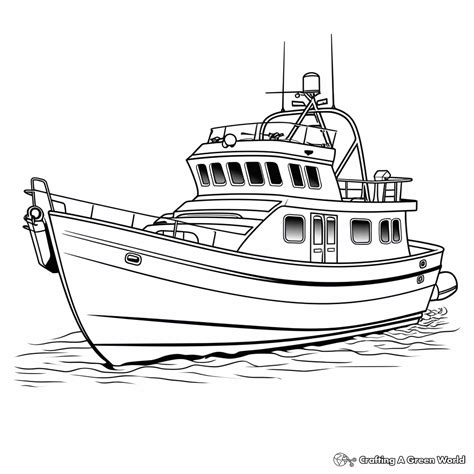 Boat Printable Coloring Pages