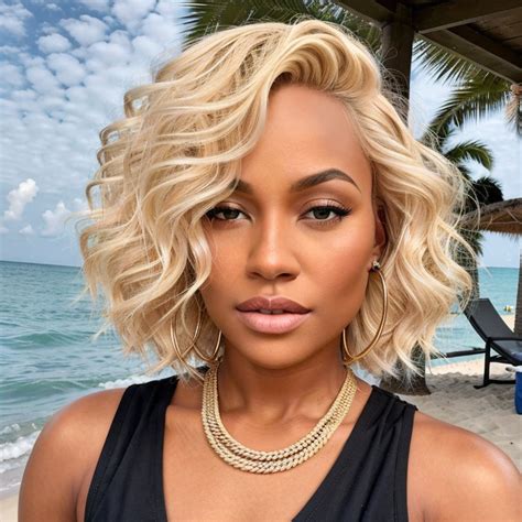 Bob Cut Curly 11" Blonde Lace Front Wigs