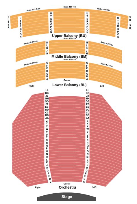 Bob Hope Theater Stockton Seating Chart