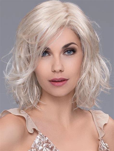 Bob Lace Wig Styles 12" Synthetic Platinum Blonde Shoulder Length Straight Wigs