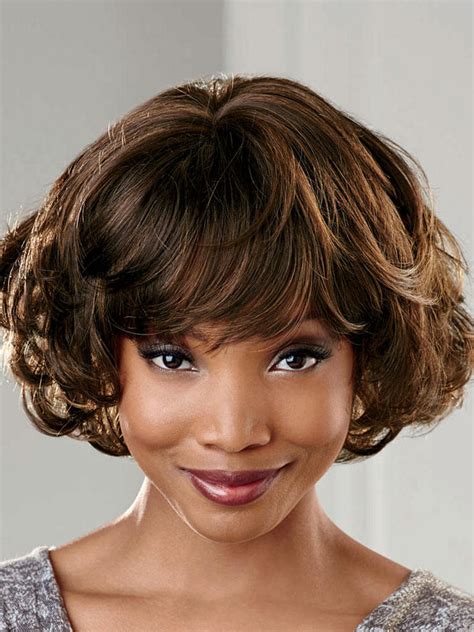 Bob Wigs For African American Wavy Chin Length Wigs Synthetic Lace Front Wigs