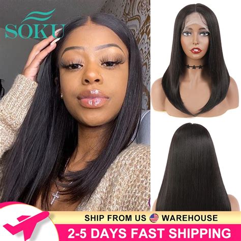 Bob Wigs Lace Front Straight Wigs Brown Synthetic Wigs