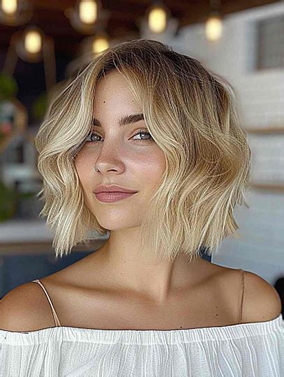 Bobs Blonde Chin Length Lace Front Wigs Human Hair