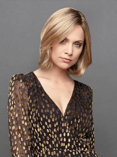 Bobs Blonde Straight Chin Length 12" Buy Human Hair Wigs Online