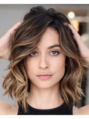 Bobs Ombre/2 Tone Chin Length Monofilament Human Hair Wig