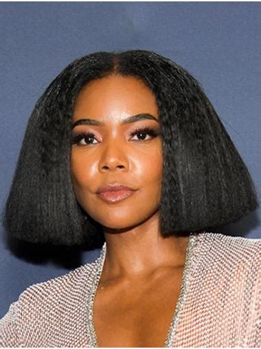 Bobs Yaki Chin Length Black Lace Front Gabrielle Union Wigs