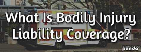 Bodily injury liability: