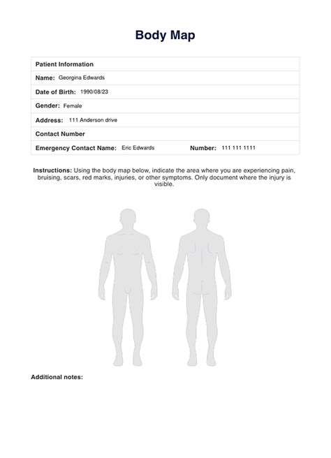 Body Mapping Template
