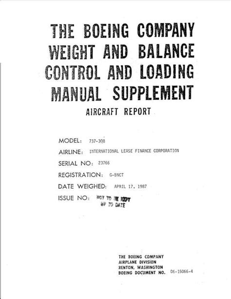 Boeing Weight And Balance Manual Ebook Kindle Editon