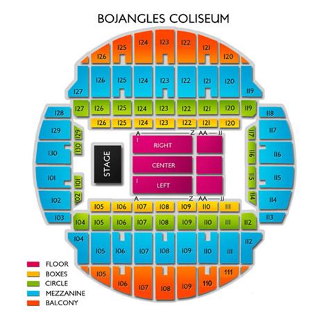 Bojangles Coliseum Seating Chart With Seat Numbers