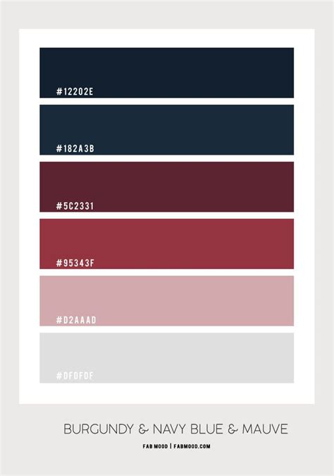 Bold Blue and Burgundy Color Scheme: