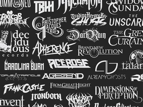 Bold band logos: