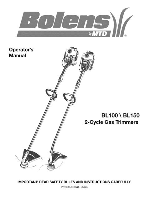 Bolens Bl100 Manual Ebook Epub