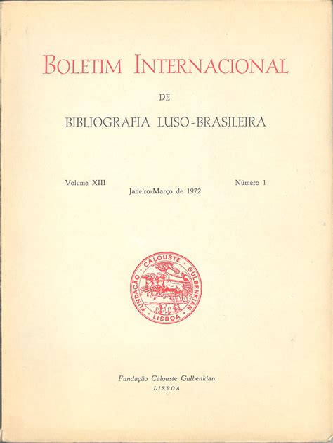 Boletim internacional de bibliografia luso-brasileira. Volume VI. 1965 Ano Completo 4 Volumes Ebook Reader