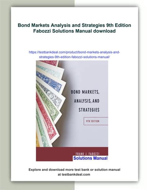 Bond Markets Analysis Strategies Chapter Answers Doc