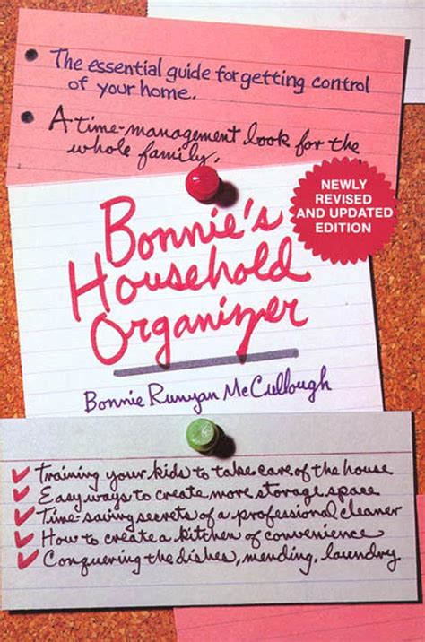 Bonnie s Household Organizer The Essential Guide for Getting Control of Your Home PDF